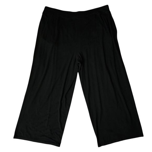 J. Jill Wearever Collection Black Pleated Cropped Stretch Knit Pull On Pant XL - Picture 2 of 13